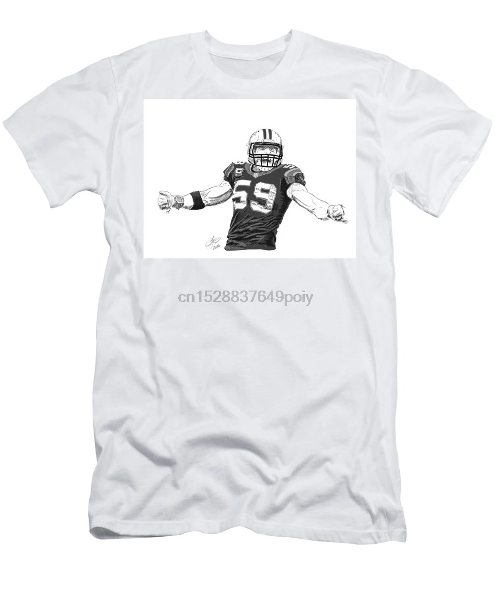 Luke Kuechly Carolina Panthers /"Captain America/" jersey T-shirt S-5XL