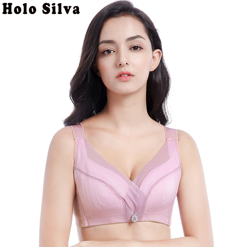 Ultra Thin Push Up Bra Women Push up Vest Bras Wirefree Plus Size Thin Cup Minimizer Floral Crop Top Bh BCD Cup 75-120 Intimates
