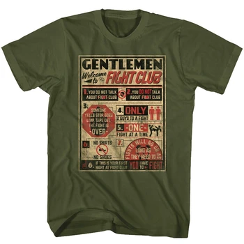 

Fight Club GentlemenS Rules Poster MenS T Shirt Do Not Talk About Fight Club Streetwear Tee Shirt