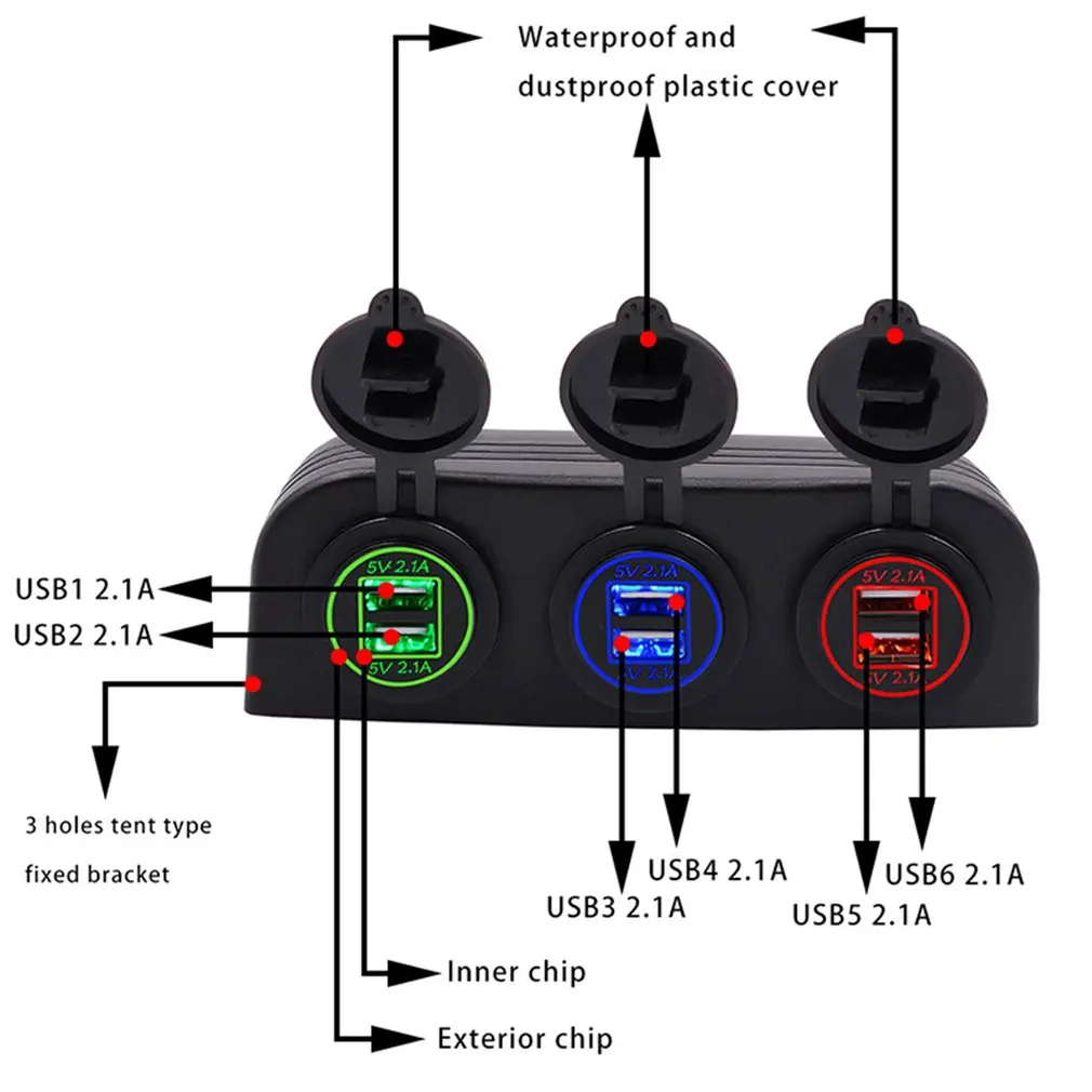 CS-526K1 Автомобиль Мотоцикл Мощность Порты и разъёмы USB адаптер 12 V/24 V пробки прикуривателя автомобиля аксессуары