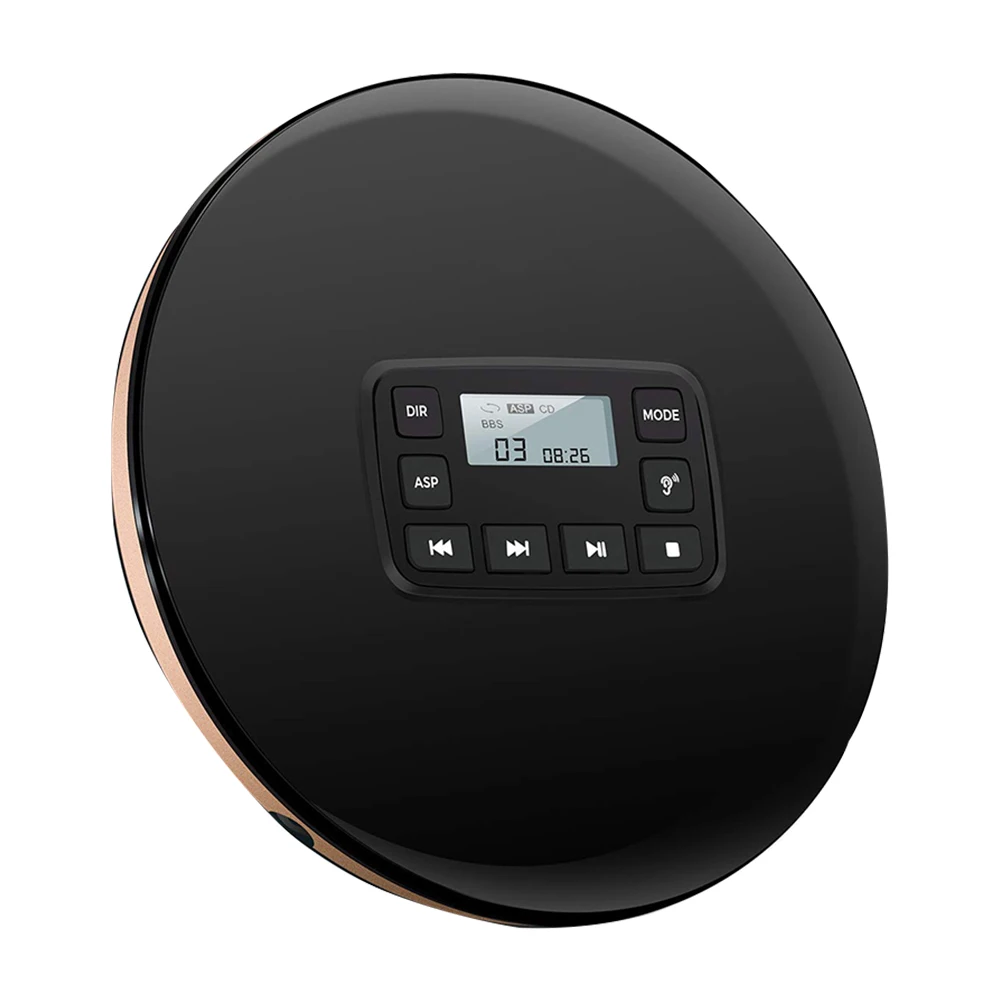 

Round With Electronic Skip Headphone Jack CD Player HIFI Acoustic Protection Shockproof Portable Electric Music Stereo