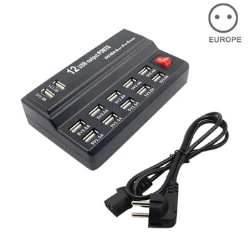 

USB Fast Charging Station 12A Power Adapter Multi Port For iPhone Tablets Mobile Phones LHB99