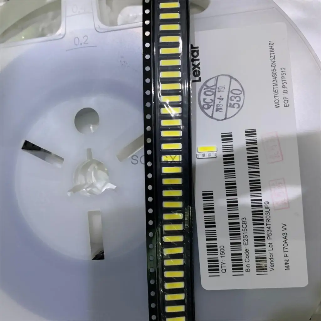 5000 шт./лот,, для Lextar, SMD, светодиодный 7020, 3 в, 0,5 Вт, 50 лм, подсветка, бисер, холодный белый, для ЖК-телевизора, подсветка, высокое качество, PT70AA3 W