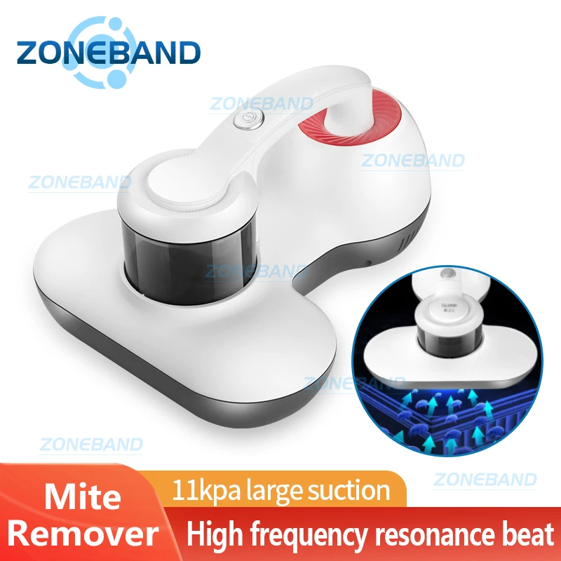 Handheld Mite Remover Bed Vacuum Cleaner Dust Collector 11000pa with UV Lamp Eliminate Mites from Mattress Pillow Bedroom Home