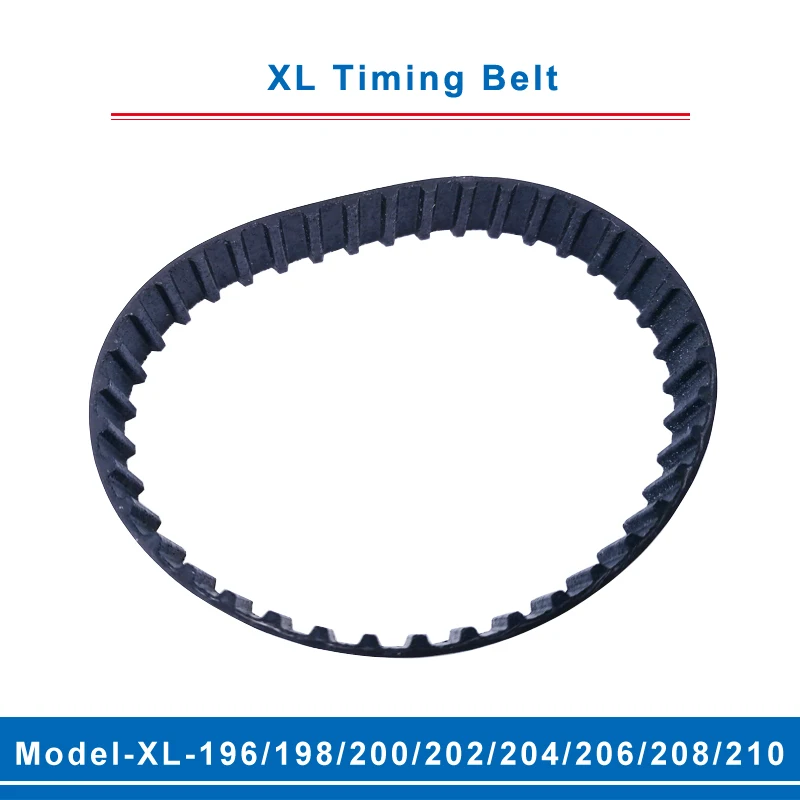 XL timing belt model-196XL/198XL/200XL/202XL/204XL/206XL/208XL/210XL belt teeth pitch 5.08mm width 10/15mm for XL timing pulley