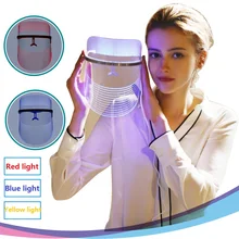 3 цвета светодиодный светильник терапевтическая маска для лица анти Прыщи против морщин спа-инструмент для ухода за кожей лица