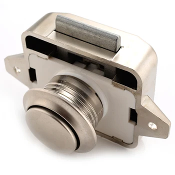 

10Pcs Camper Car Push Lock 26Mm Rv Caravan Boat Motor Home Cabinet Drawer Latch Button Locks for Furniture Hardware
