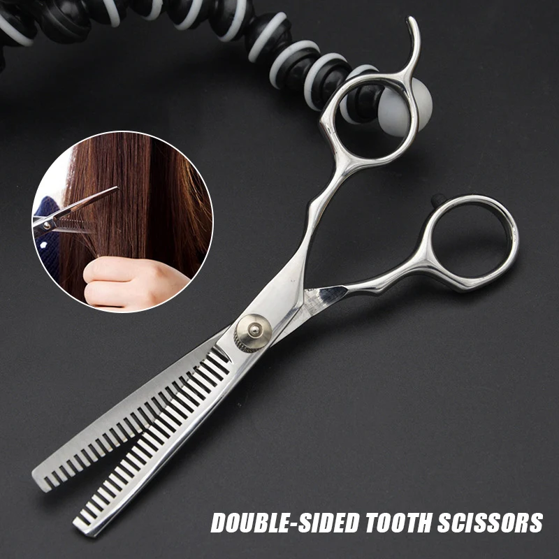 6 Inch Double Edged Hair Salon Stylist Barbers Thinning Shears Scissors Professional Barbers Thinning Scissors NE