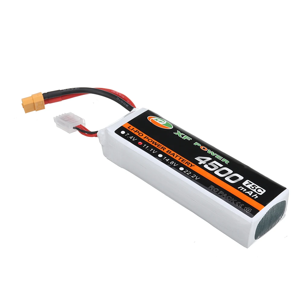 1/2/4 шт. XF 11,1 V/14,8 V 4500 мА/ч, 75C 3 S/4S Перезаряжаемые Lipo Батарея XT60 разъем для дрона с дистанционным управлением аксессуары «сделай сам»