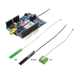 Elecrow SIM808 Bluetooth GSM gps-экран для Arduino SIMCOM Quad-Band Sim808 GSM/gps/модуль Bluetooth 3 в 1 разработанная плата 3 антенны