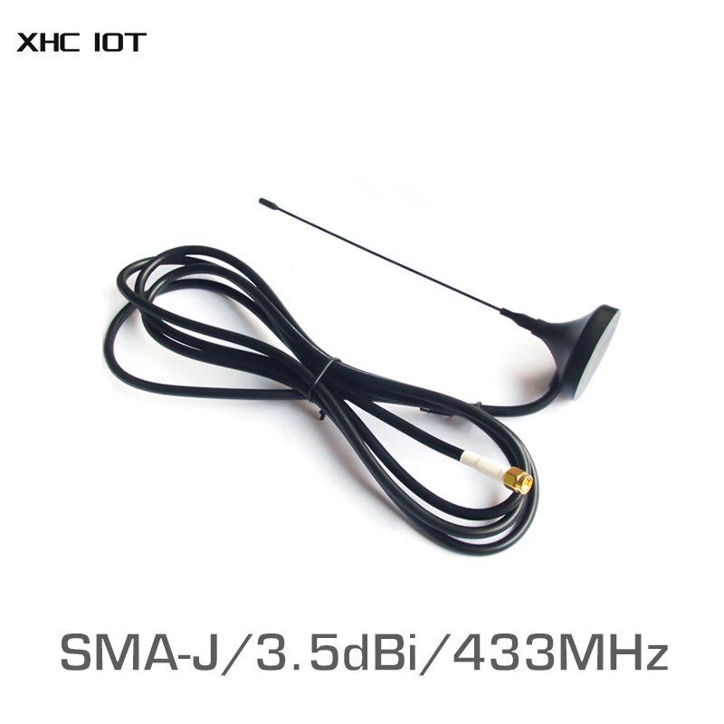 

4Pcs 433MHz Wifi Uhf Sucker Antenna SMA Male 3.5dBi High Gain Magnet Base 433M XHCIOT TX433-XP-100 Antennas for Communications