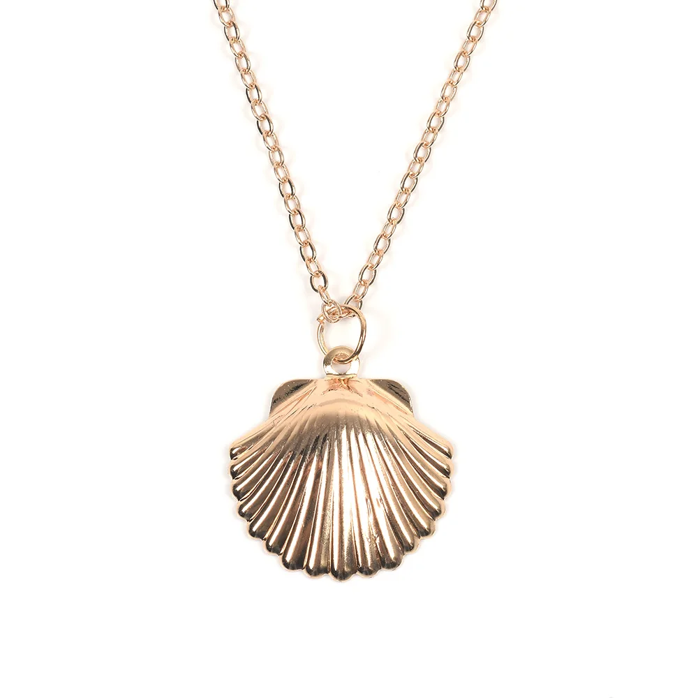 Boho Shell Star Двухслойное Ожерелье Длинная цепочка с ракушкой жемчужное колье Famale летние пляжные морские украшения