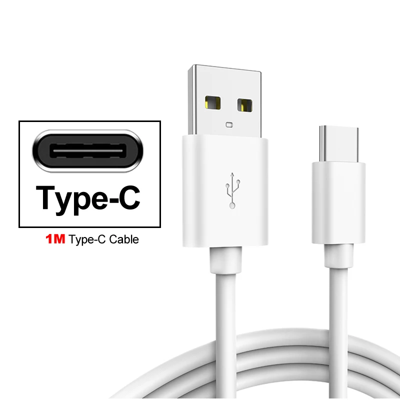 Быстрое зарядное устройство 5V 2A EU Plug 5A type-C Usb кабель для быстрой зарядки для huawei P20 Lite P30 Pro P10 P9 Plus P8 Lite - Тип штекера: 1m Type-C Cable