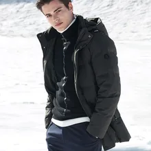 BOSIDENG зимний утолщенный пуховик для мужчин с капюшоном пуховик теплая верхняя одежда средней длины обычный Топ водонепроницаемый B80141021