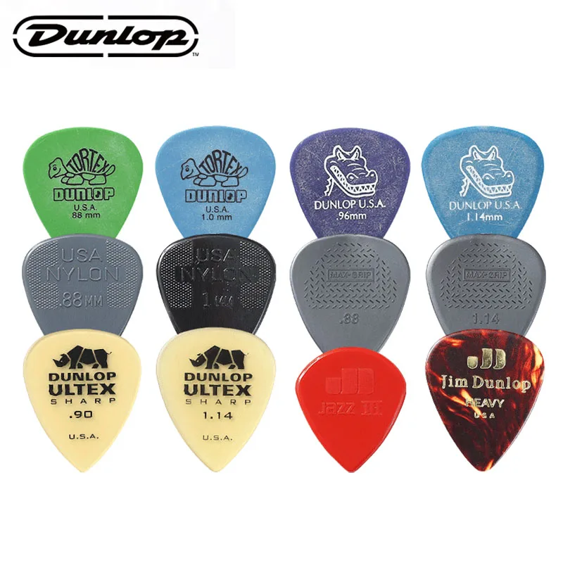 12 шт./компл. Dunlop новая медиаторы для акустической гитары медиатор нейлон целлулоид Электрический гладкие гитары Палочки аксессуары