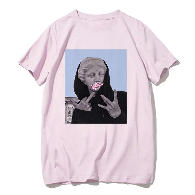 Vaporwave, футболка, Harajuk, топы, футболка, Sad Girl, ретро, аниме, для мужчин, эстетический микеланжело, японский мужской/wo, Мужская футболка, Сексуальная футболка - Цвет: 108