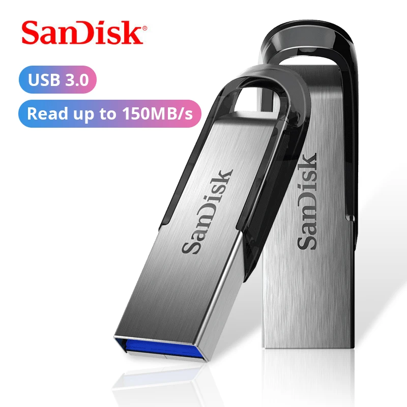 

SanDisk Original USB 3.0 Pen Driver 64GB 128GB USB Flash Drive Pendrive16GB 32GB Memory Stick USB Key Metal Flashdisk 150MB/s