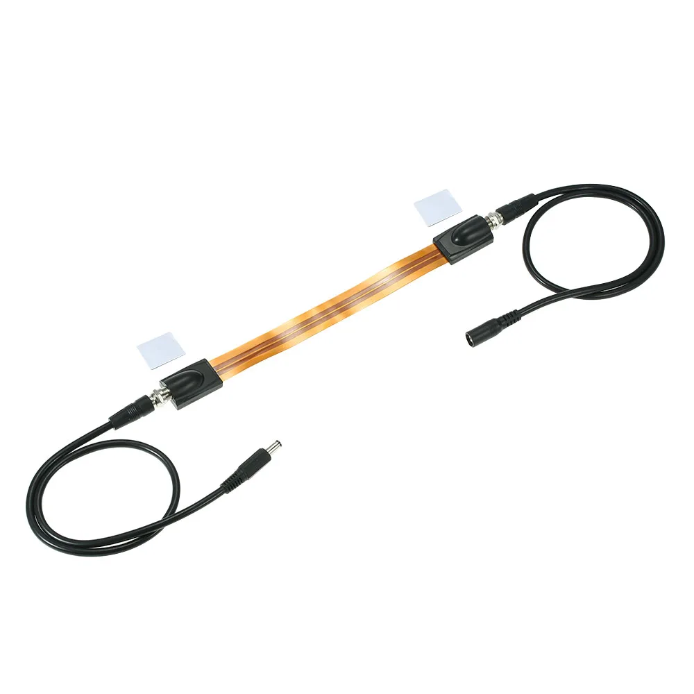 

Extreme Slim Flat Power Cable Female F Connector Fits Under Doors Windows Without Drilling 26cm Long + F Male Camera Power
