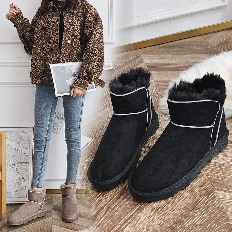 

Shoes Round Toe Women's Rubber Boots Winter Footwear Booties Woman 2019 Low Heel Lace Up Boots-women Australia Luxury Designer