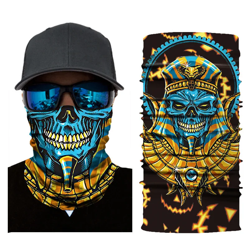 barbour scarf mens 3D Cycling Magic Scarf Men Women Neck Face Mask Ghost Skull Motorcycle Head Bandana Shield Headband Headwear Bandanas mens snood scarf Scarves