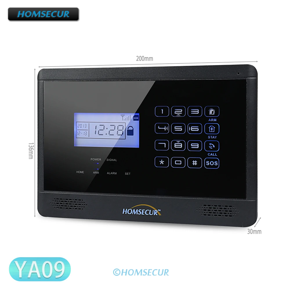 HOMSECUR Беспроводной GSM сигнализация хост DC 12 В/1.2A только для 433 мГц сигнализации