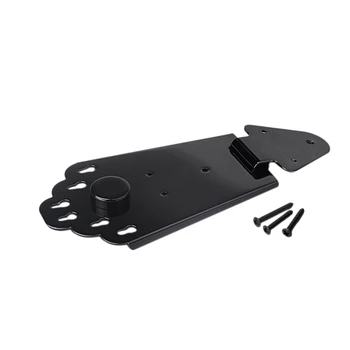 

Suitable For Archtop Jazz Guitar With Fan-Shaped String Installation Slot Black Shell Fan-Shaped Guitar Pull String