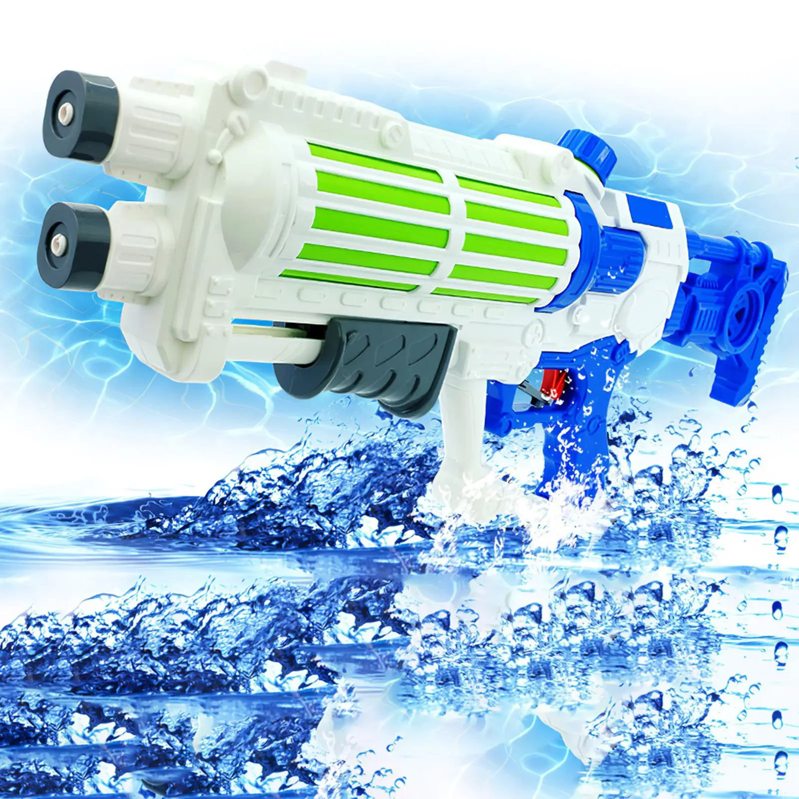 Pistola de agua de aspecto potente, chorro de agua de 74cm, fuerte presión de aire, fácil llenado, fiesta de verano en la playa, 6 años, 1 ud.