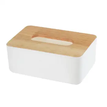 

Wooden Tissue Box European Style Home Tissue Container Towel Napkin Tissue Holder Case for Office Home Decoration