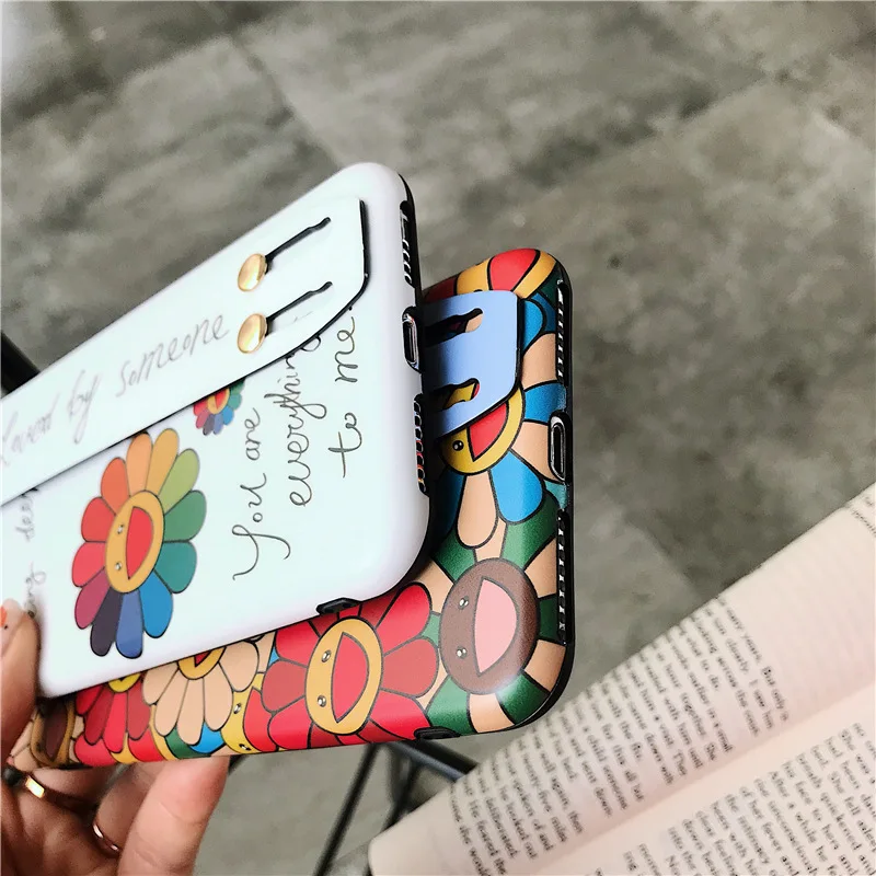  Phone Couple Case Luxury with Wrist Strap Holder Case Cover for iPhone