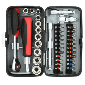 

38PCS MiNi Ratchet Handle Screwdriver Socket Set Wrench Tool Kit Tool Set