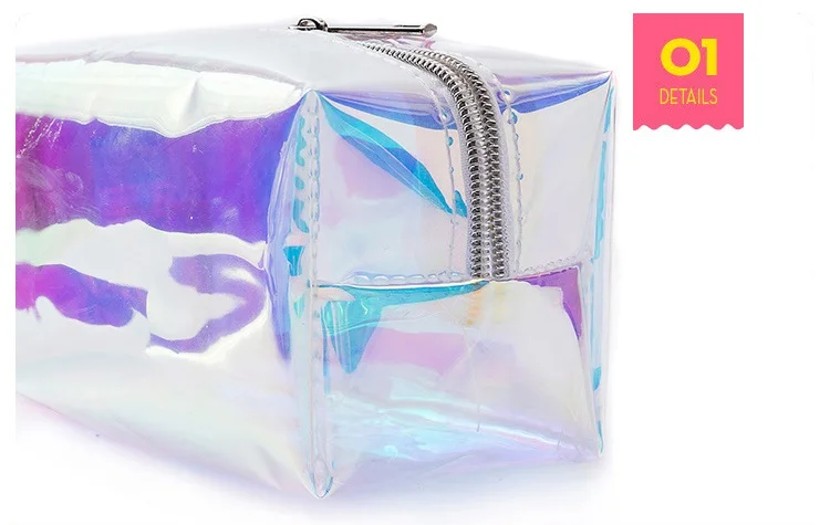 HUBOONE Laser Deisgn сумка для макияжа женская прозрачная дорожная Сумка водонепроницаемая желе сумка косметичка из ПВХ Органайзер несессер