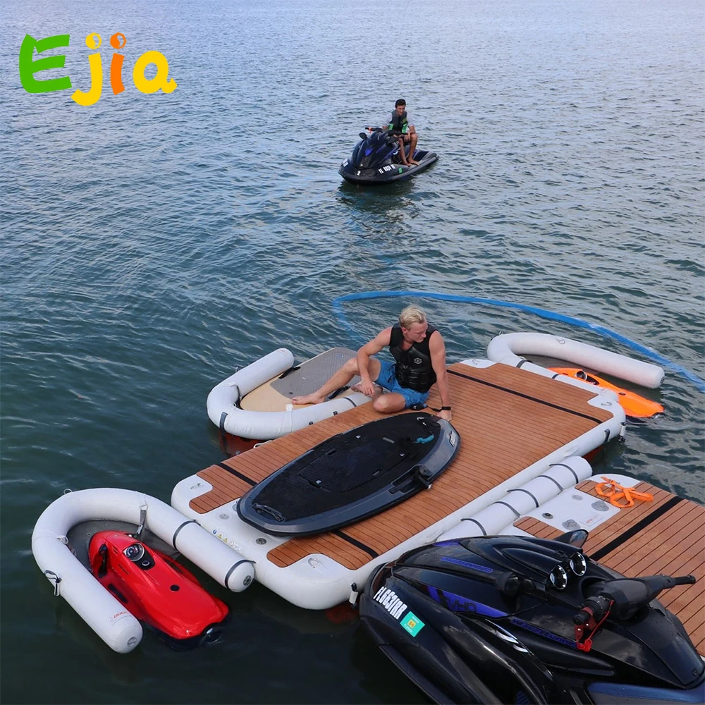 Sea Inflatable Floating Platform Jet Ski Motor C Dock \u0026 Water Bag Jet Ski  Motor Floating Dock For Adult Kids Water Sports - AliExpress, image size:1000x1000