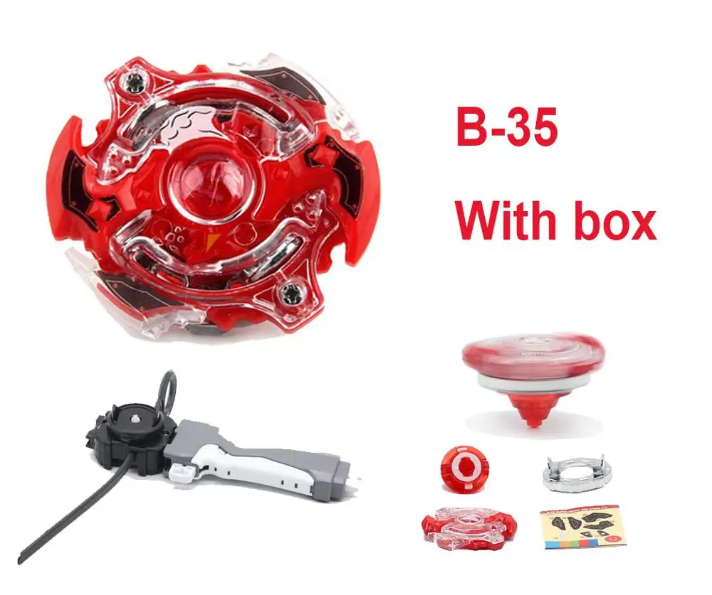 Новейший Золотой Beyblade Burst GT B140 B144 B145 с коробкой из металла Fusion God Spin Top игрушка подарок для мальчика - Цвет: b35with box