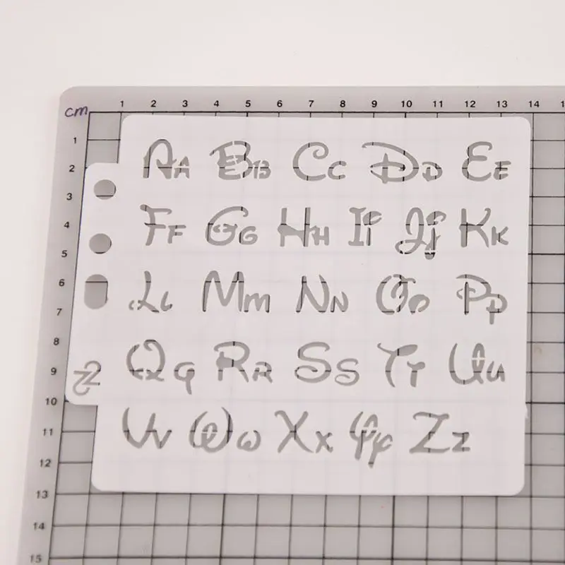 Алфавит трафареты букв шаблон живопись Скрапбукинг тиснение штамповка альбом карты DIY