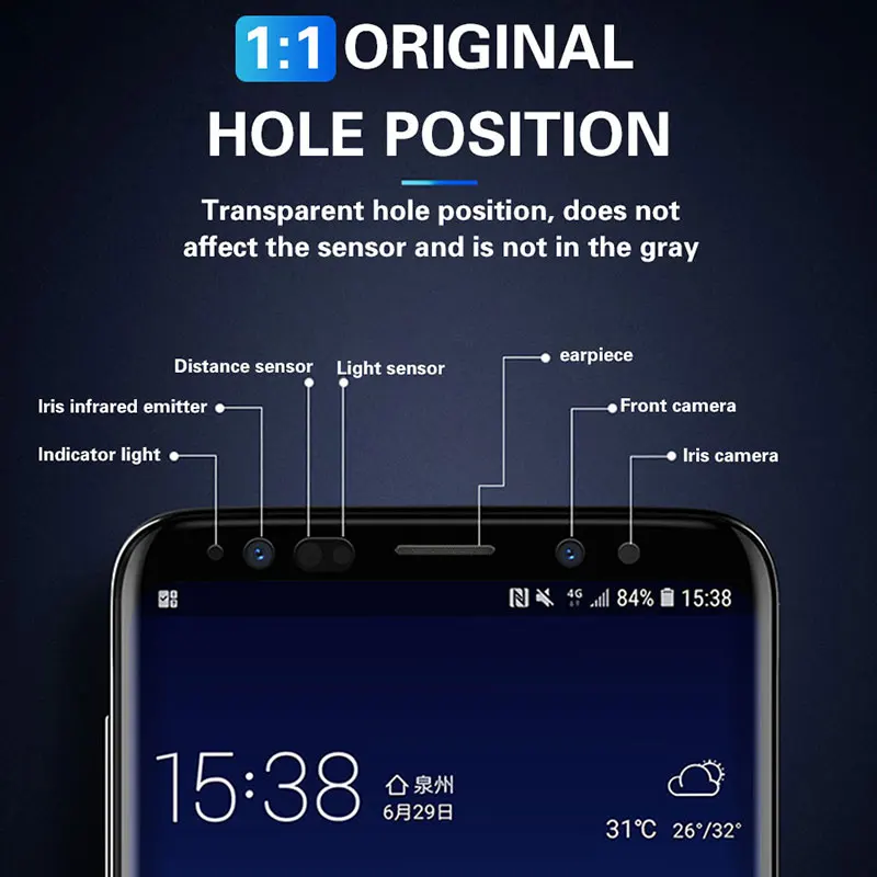300D полностью изогнутое закаленное стекло для samsung Galaxy S8 S9 Plus Note 9 8 Защитная пленка для samsung S7 S6Edge S9