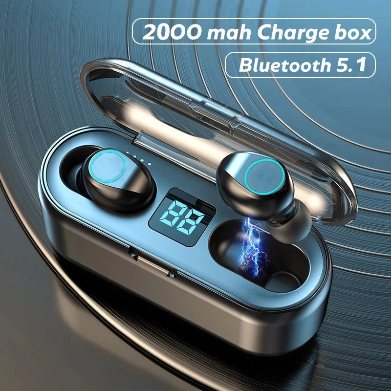 Беспроводные стереонаушники F9 TWS Bluetooth наушники с сенсорным управлением