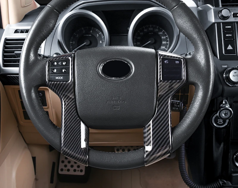 

For Toyota 4Runner 2010-2013, Prado FJ150 2010-2017 Steering Wheel Side Buttons Frame Decoration Cover Trim Car Styling