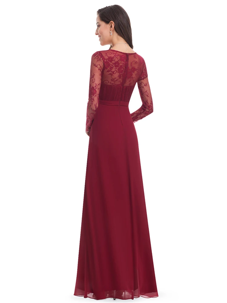 It'sYiiya платье подружки невесты с длинным рукавом шифон Vestido Madrinha v-образным вырезом плюс размер плиссированные элегантные длинные женские вечерние платья для девочек C513