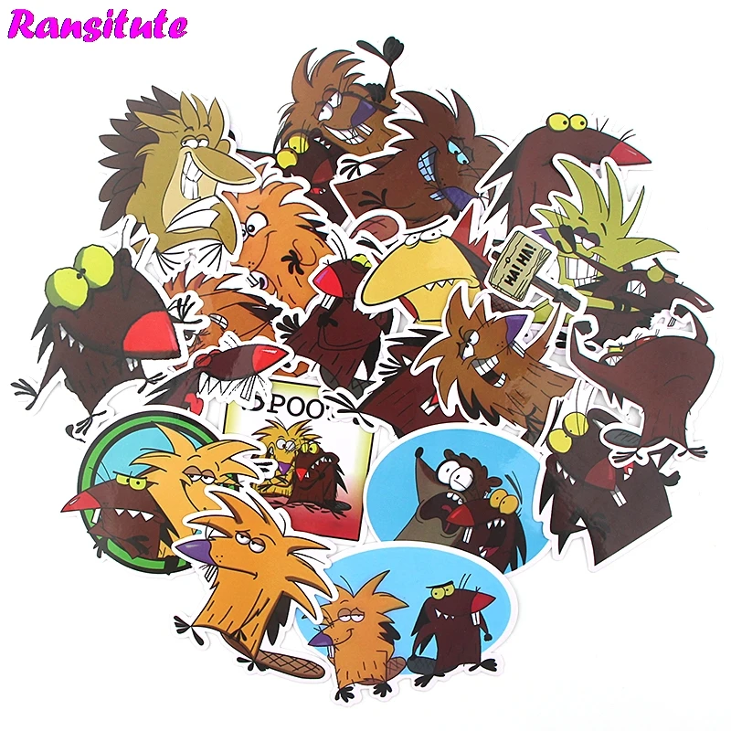 

20pcs/set Angry Beaver PVC Waterproof Fun Sticker Toy Luggage Sticker Motorcycle and Luggage Notebook Sticker R504