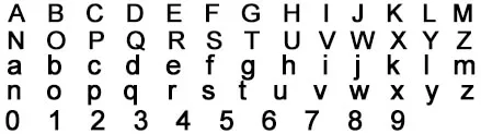 arial+数字