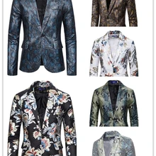Модный осенне-зимний костюм, пиджак для мужчин, блейзер для мужчин, тонкий костюм с принтом на пуговицах, клетчатый отложной воротник, куртка сплошная, Z4