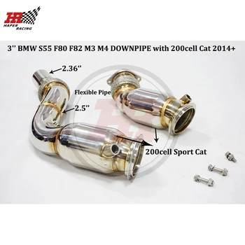 

HAPER RACING 2.5'' Performance Stainless Steel S55 Downpipe With 200 cell Sport Cat For F80 F82 M3 M4 F87 M2 COMPETITION 2014+