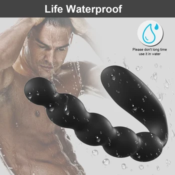 Dual Motors Anal Beads Butt Plug Vibrator For Men Male Masturbator Prostate Massager anus Dildo Adult Sex toys for Women Gays 5