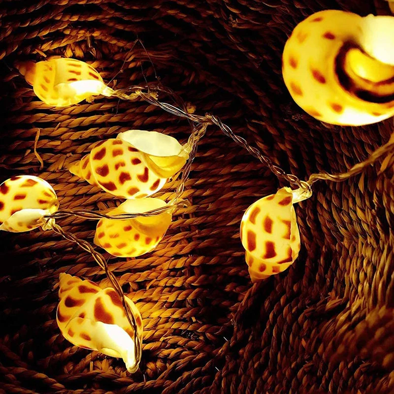 10 LED Conch String Lights Fairy Light Party Bedroom Room Decor Holiday Lanterns Christmas 1.2m | Дом и сад