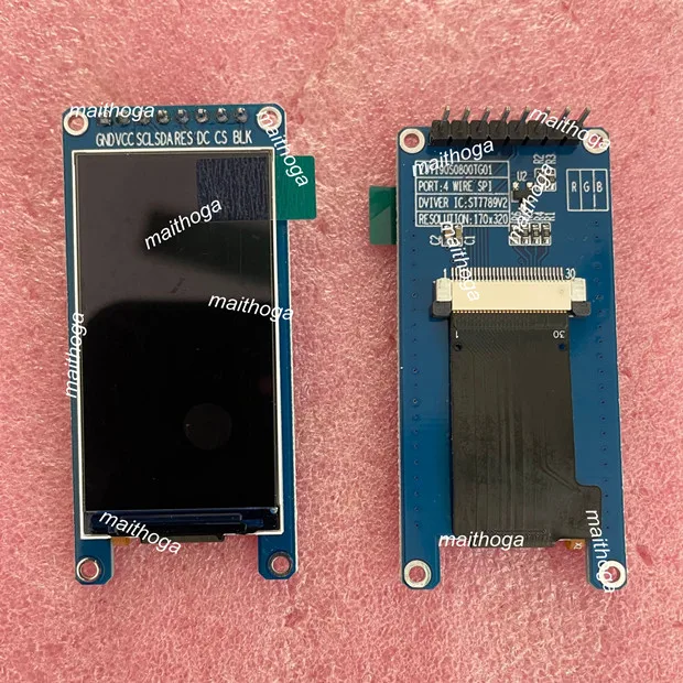 IPS 1.9 inch 8PIN/30PIN SPI HD TFT LCD Color Screen (Board/No Board) ST7789 Controller 8Bit Parallel Interface 170(RGB)*320