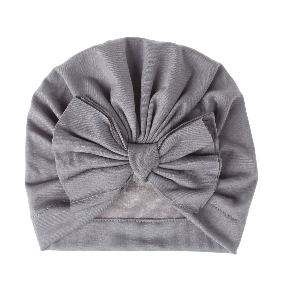 18 Colors Baby Hat Cotton Bow Turban Hat Baby Photography Props Kids Beanie Infant Accessories Baby Cap for Girls Boy Child Hats