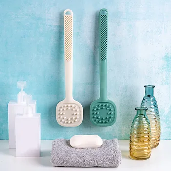 

Scrubber Non Slip Fatigue Relieve Long Handle Home Bath Brush Nylon Hair Cleaning Shower Double Sided Exfoliating Skin Portable
