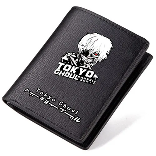 Бумажники Kaneki Ken с рисунком из мультфильма, кожаные мужские кошельки, студенческий кошелек для денег, фигурки, косплей, кошелек, подарок - Цвет: B