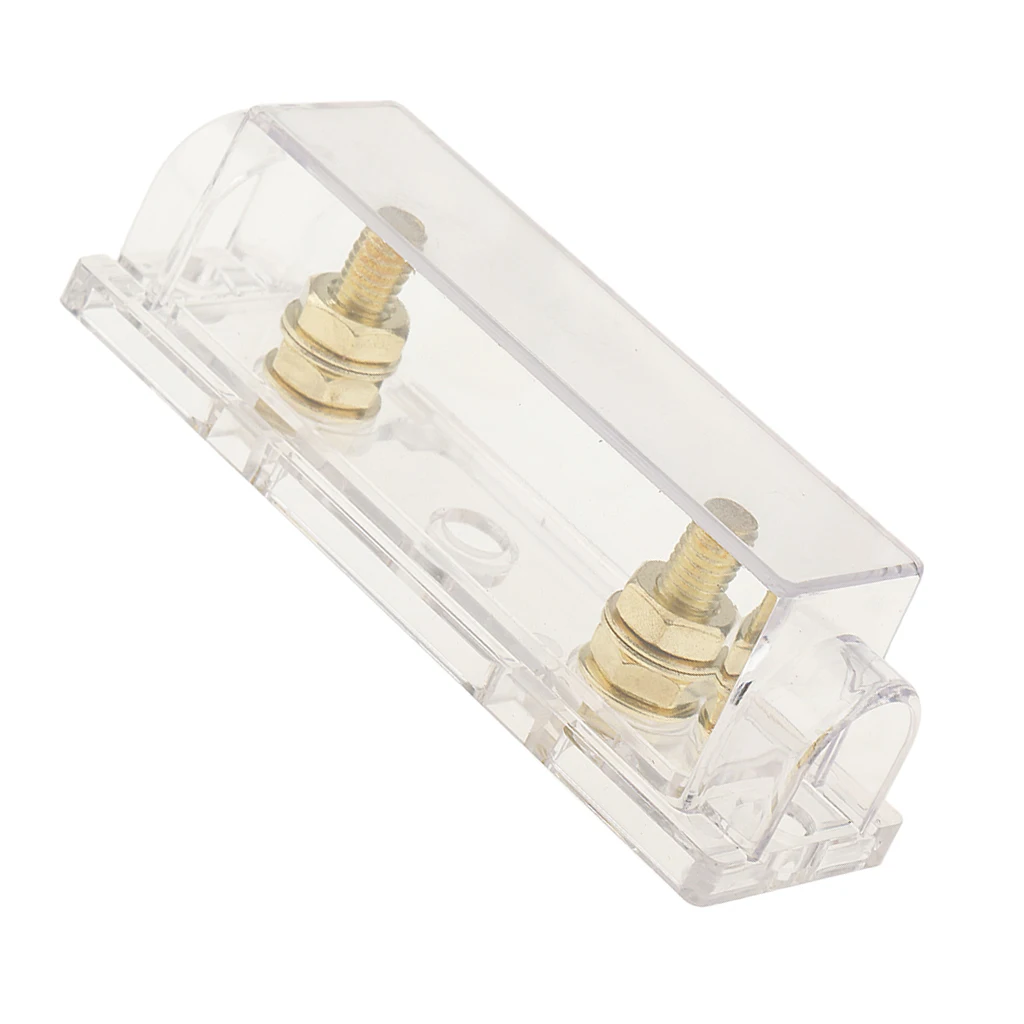 ANL Fuseholder Fuse Holder 0 2 4 Gauge Car Audio Gold Inline Clear Box