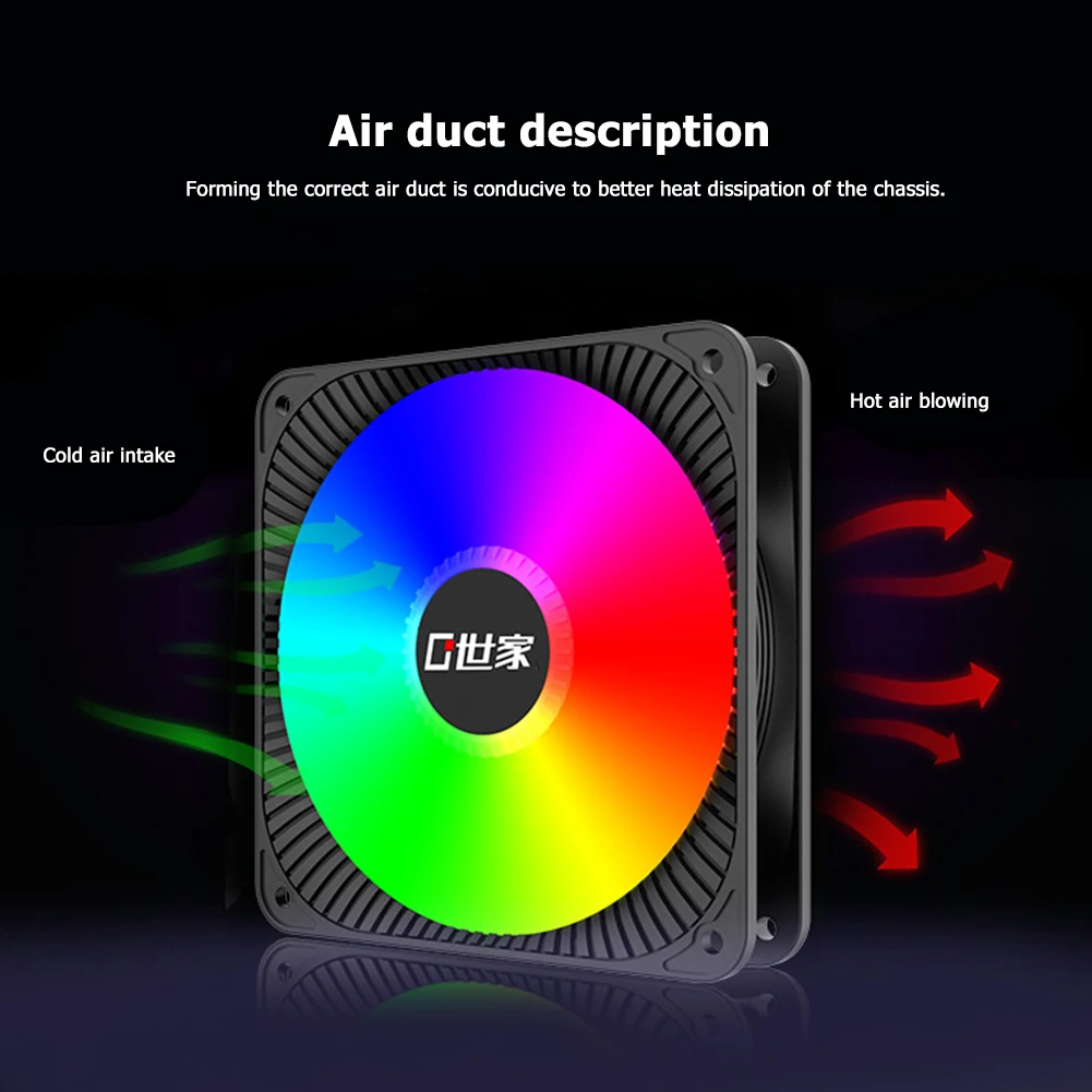 Generic Fc120s 12cm Dc 12v Cpu Fan Computer Pc Case Fan Led Large 4